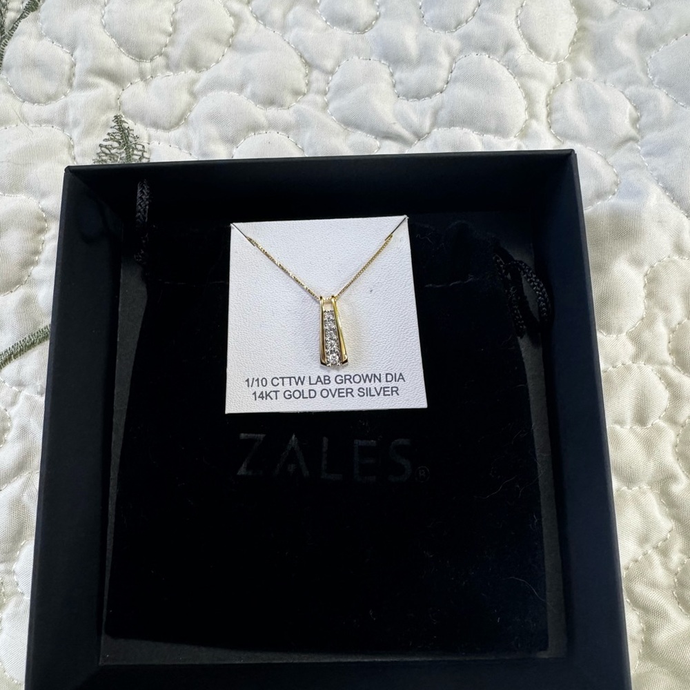 Zales Gold and Silver Necklace with Elegant Pendant